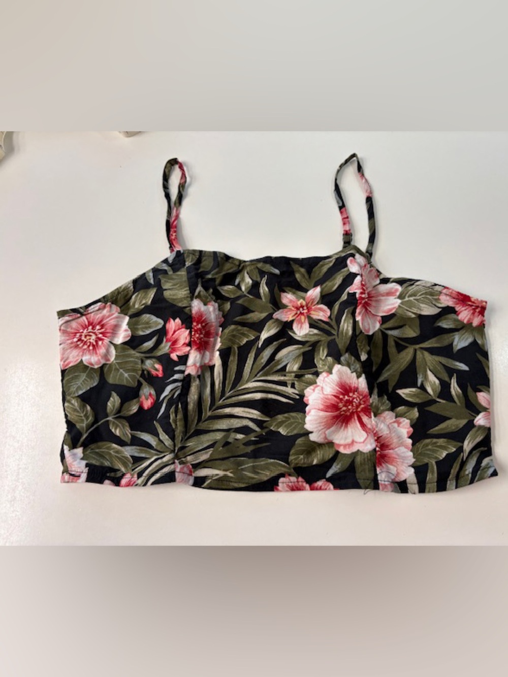 American Eagle Tropical Cropped Bralette/Tank like new women/young adult size S